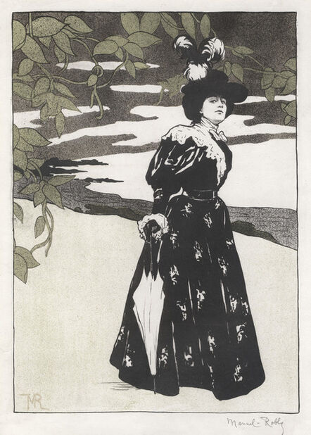 Manuel Robbe, ‘Femme au Parapluie’, ca. 1900