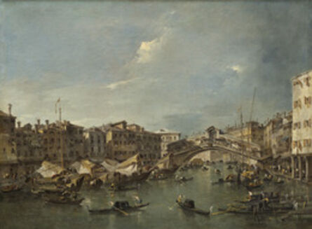 Francesco Guardi, ‘Grand Canal with the Rialto Bridge, Venice’, probably c. 1780