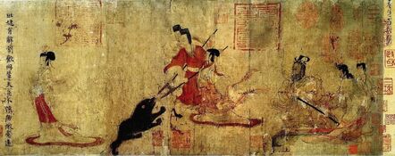 Gu Kaizhi 顾恺之, ‘Detail of Admonitions of the Imperial Instructress to Court Ladies, Six Dynasties period’, 6th-8th century