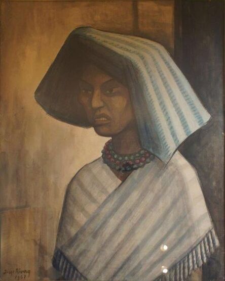 Diego Rivera, ‘Portrait of Mexican Woman’, 1947