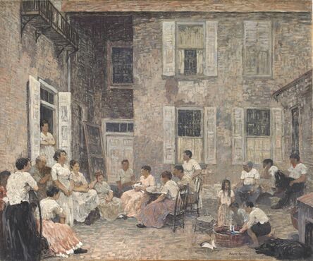 Robert Spencer, ‘Courtyard at Dusk’, 1913