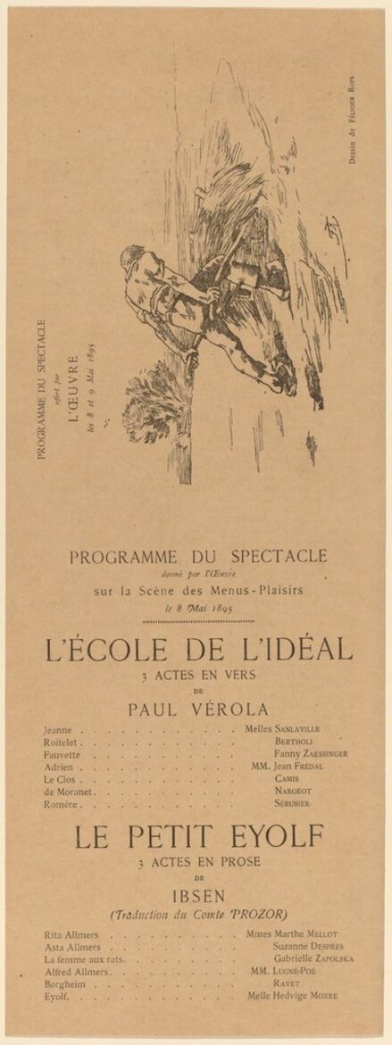 Félicien Rops, ‘L'Ecole de l'idéal; Le Petit Eyolf’, 1895