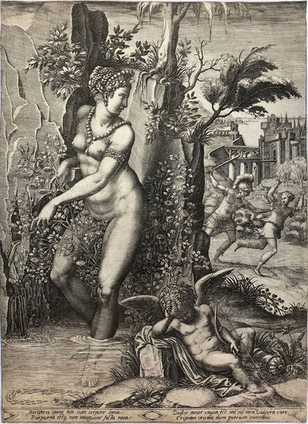 Giorgio Ghisi, ‘Venus and the Rose (2nd State)’, 1556