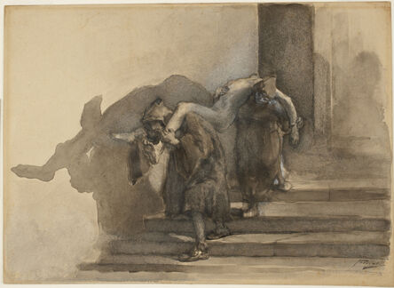 Gaetano Previati, ‘The Monatti, illustration to Alessandro Manzoni’s I Promessi Sposi’, ca. 1895-99