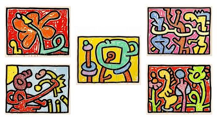 Keith Haring, ‘Flowers 1-5 Portfolio’, 1990