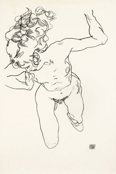Egon Schiele, ‘kneeling female Nude’, 1920