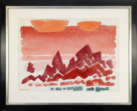 Emil Bisttram, ‘Untitled (Red Mountains) ’, 1958