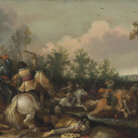 Jan Asselijn, ‘A cavalry skirmish’