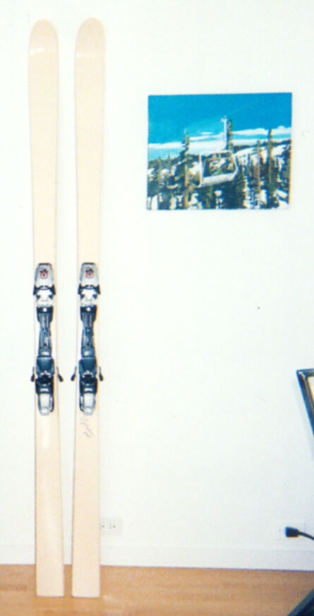 Yutaka Sone, ‘Untitled (Peach Skis and Ski Lift Painting)’, 2001