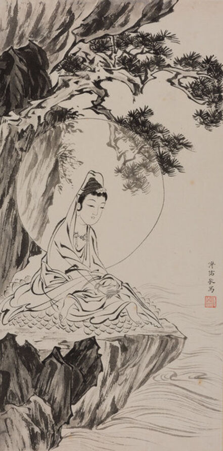 Attributed to Pu Ru, ‘Guanyin seated beneath pine’