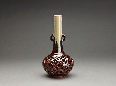 Miraku Kamei XV, ‘Flower vase (hanaire), shippo design openwork’, N/A