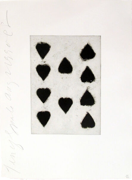 Donald Sultan, ‘Playing Cards (Ten of Spades)’, 1990