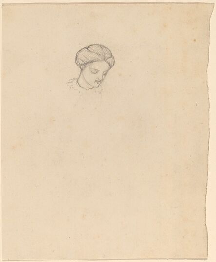 Elihu Vedder, ‘Study of a Girl's Head’, ca. 1858