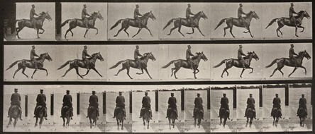 Eadweard Muybridge, ‘Animal Locomotion: Plate 593 (Man Riding Cantering Horse)’, 1887