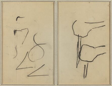 Paul Gauguin, ‘Scribbles; Two Shapes [verso]’, 1884-1888