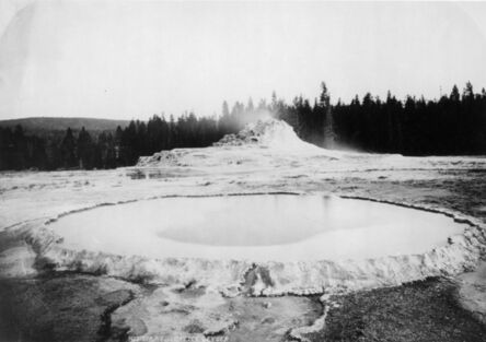 William Henry Jackson, ‘Hot Springs and the Castle Geyser. (Yellowstone National Park Collection.)’, 1872