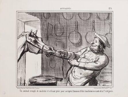 Honoré Daumier, ‘Un Animal Remplì de Modestie’, 1856