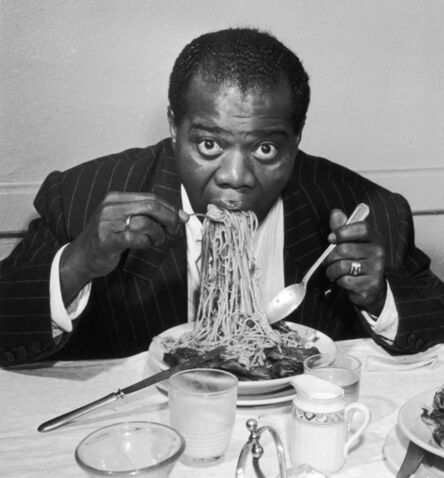 Slim Aarons, ‘Dinner Jazz: Louis Armstrong, Rome, Italy ’, 1949