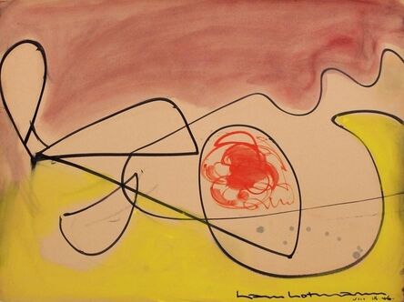 Hans Hofmann, ‘Untitled (Yellow ground, red sky, white shape)’, 1946