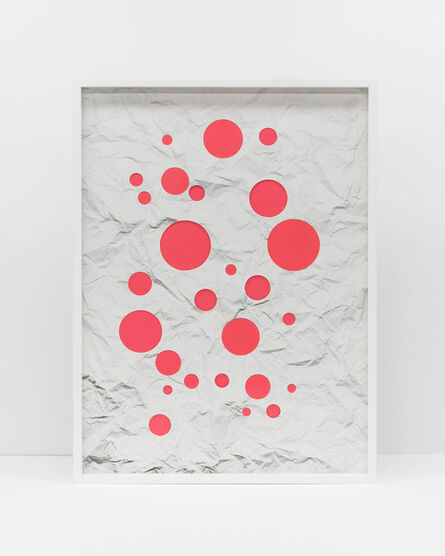 Vik Muniz, ‘Handmade: Crumpled paper cut circles (pink)’, 2017