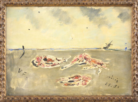 Filippo De Pisis, ‘Aragostine in riva al mare’, 1950-51