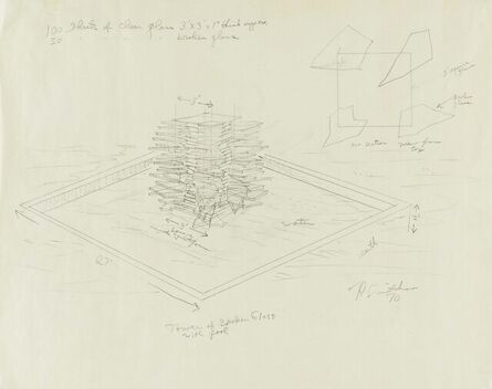 Robert Smithson, ‘Tower of Broken Glass with Pool’, 1970
