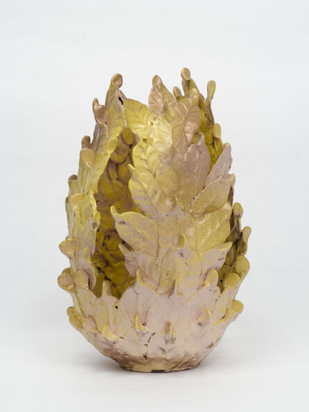 Eugene Von Bruenchenhein, ‘Untitled (Yellow and gold vessel)’, n.d.