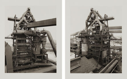 Bernd and Hilla Becher, ‘Hochofen; and Ilsede/Hannover (Blast-furnace; and Ilsede/Hannover), from Sequence portfolio’, 1998