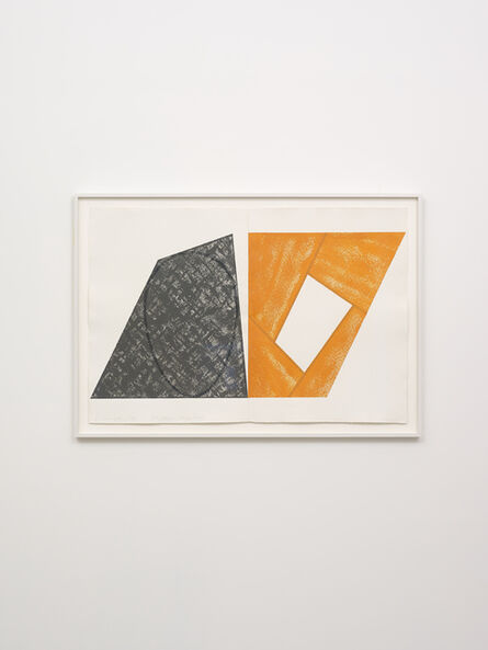Robert Mangold (b. 1937), ‘Gray Ellipse / Orange Frame’, 1989