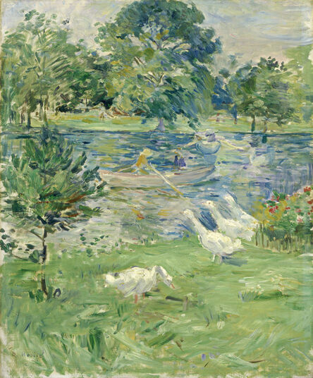 Berthe Morisot, ‘Girl in a Boat with Geese’, ca. 1889