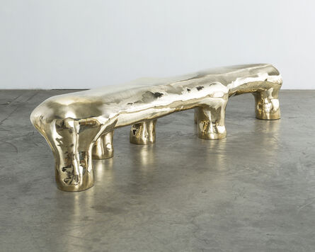 The Haas Brothers, ‘Unique Goldie Hawn Hex Elephant bench in brass tile. Designed and made by The Haas Brothers, Los Angeles.’, 2014