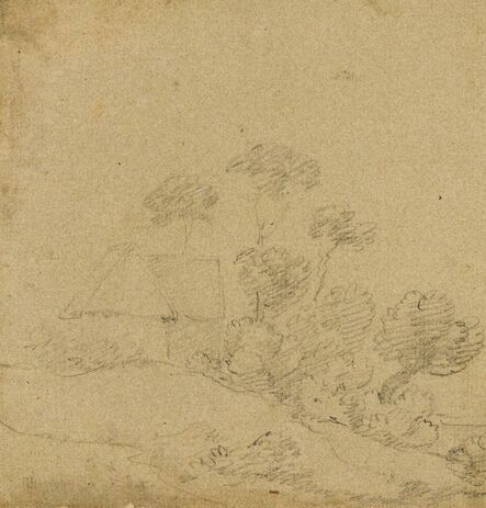 Thomas Gainsborough, ‘Study of a Cottage and Trees [recto]’