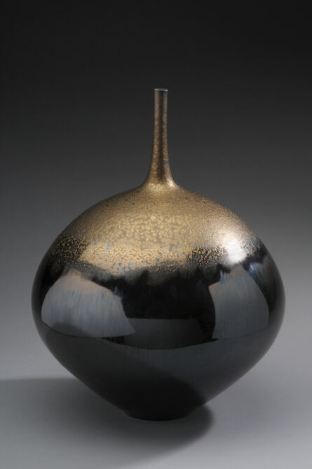 Hideaki Miyamura, ‘Bottle, black and gold dust glaze’, 2019
