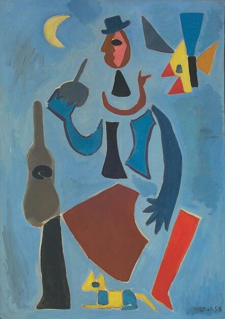 Miguel Ángel Pareja, ‘Gaucho bleu a la guitare’, 1955