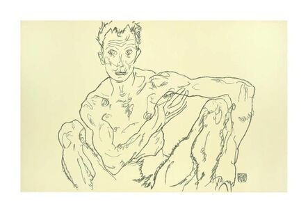 Egon Schiele, ‘Crouching Male Nude (Self-Portrait)’, 2007