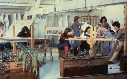 Judy Chicago, ‘Judy Chicago and Others Working in “The Dinner Party” Needlework Loft’, 1978