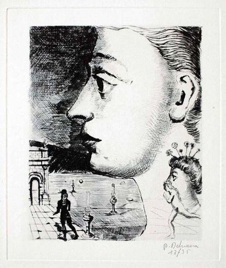 Paul Delvaux, ‘Portrait’, Late 20th Century
