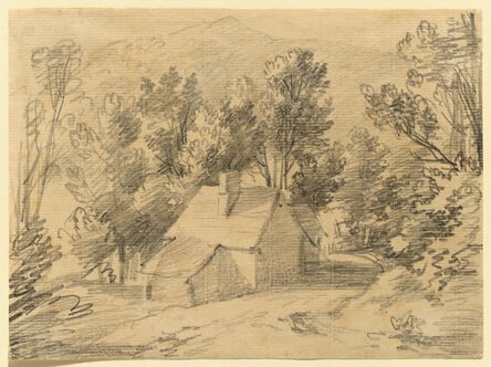 Thomas Gainsborough, ‘Study of a House and Shed in a Wooded Valley’, ca. 1783