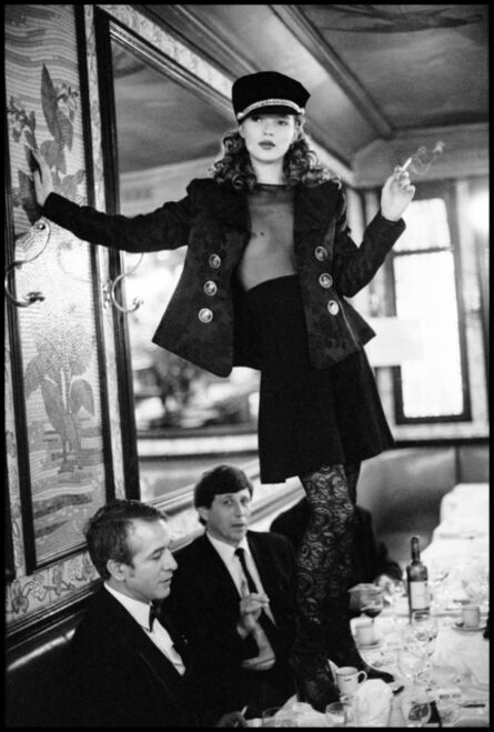 Arthur Elgort, ‘Cafe Lipp, Paris, Italian Vogue, (vertical)’, 1993