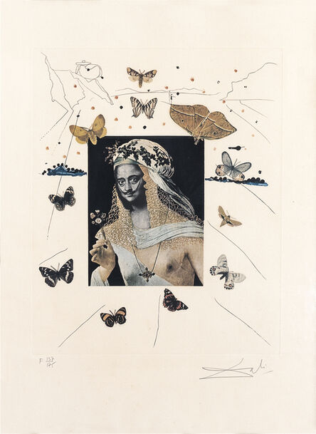 Salvador Dalí, ‘Surrealist Portrait of Dali Surrounded by Butterflies (Memories of Surrealism)’, ca. 1971
