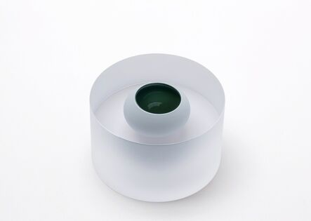 Tora Urup, ‘Mat clear cylinder with floating pigeongrey bowl’, 2014