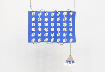 Dana Hemenway, ‘Untitled (Cord Weave No. 4 - Blue Squiggles)’, 2017