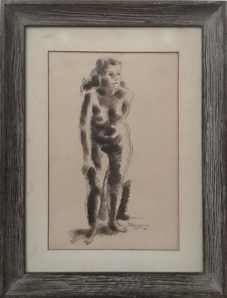 Chaim Gross, ‘Rare Early Nude Drawing American Modernist Sculptor’, 20th Century