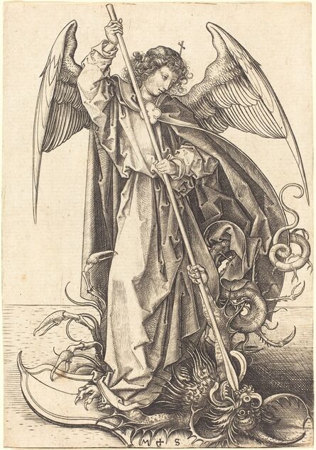 Martin Schongauer, ‘Saint Michael Slaying the Dragon’, ca. 1480/1490