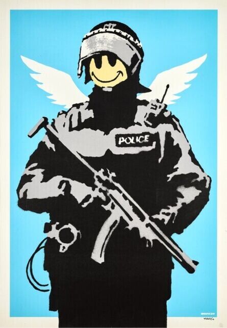 Banksy, ‘Flying Copper (Signed)’, 2004