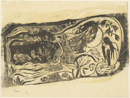 Paul Gauguin, ‘Plate with the Head of a Horned Devil (Planche au diable cornu)’, in or after 1895