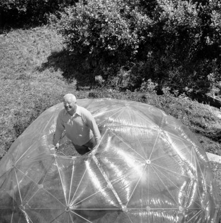 Hazel Larsen Archer, ‘Buckminster Fuller inside His Geodesic Dome’, 1949