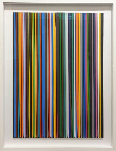 Ian Davenport, ‘Poured Lines (Ivory Black Study) ’, 2008