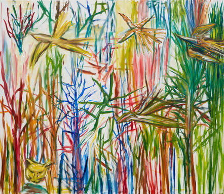 Ken Whisson, ‘Trees, Birds, Cat and Flying Stick Spider’, 20/1/19 to 14/4/19