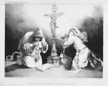 Honoré Daumier, ‘Quand le Diable devient vieux il se fai hermite’, 1835